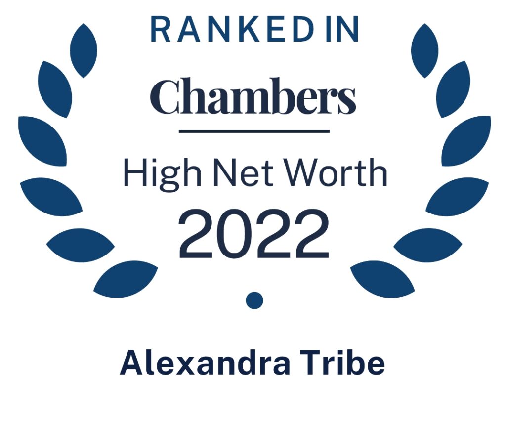 Chambers High Net Worth 2022 logo for Alexandra Tribe