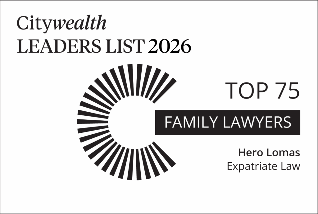 Citywealth Leaders Lits 2026 Top 75 Family Lawyers List - Hero Lomas, Expatriate Law logo