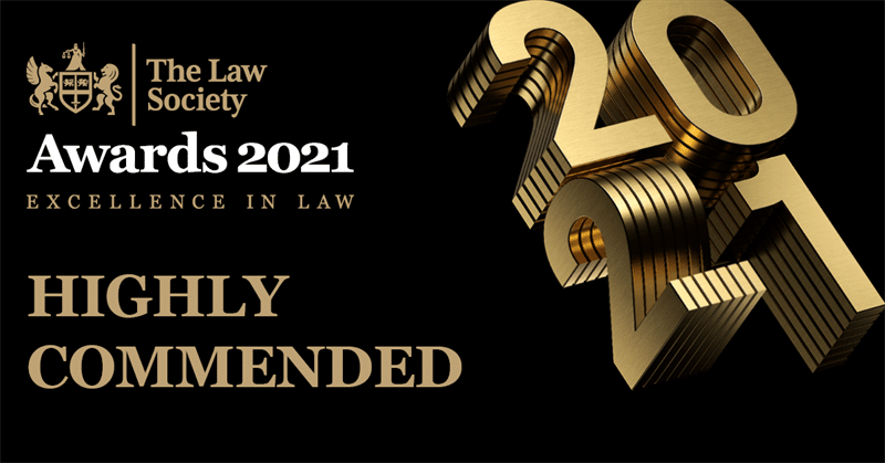 Law Society Awards - Excellence in International Services 2021 - highly commended