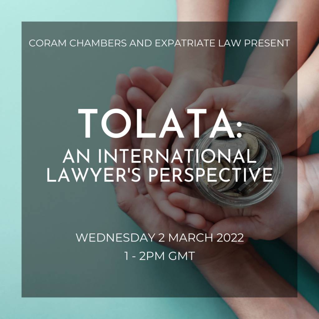An International Lawyer's Perspective on TOLATA webinar graphic