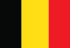 Belgium flag, three vertical colour block. From left to right, black, gold or yellow in centre, red on right.